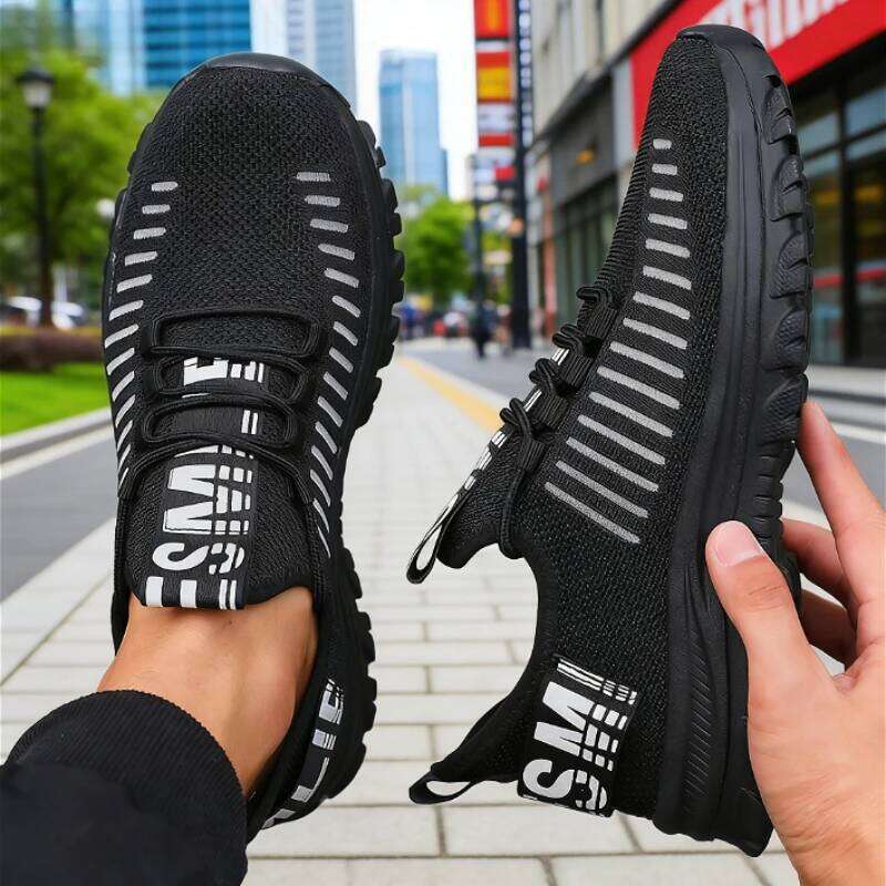 Men's Fashion Casual Sneakers 2025 Breathable Mesh Upper Lightweight Non-Slip White Running Sports Walking Shoes for Men