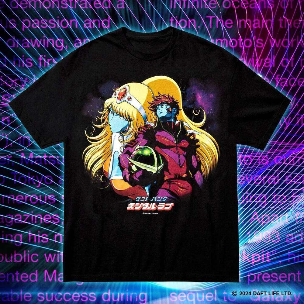 Heavy Metal Band T-shirts DAFT PUNK and Leiji Matsumoto Print T-shits Casual Cotton Oversized Short Sleeve Rock Punk Women Tee C260224