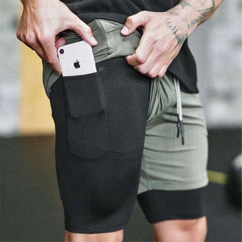 Five-Pack Summer Men's Running Sports Casual Loose Double-Layer Plus Size Basketball Gym Shorts Men