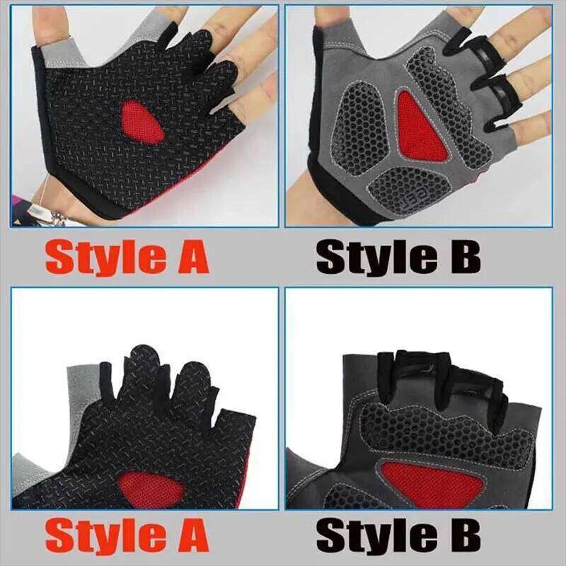 HOT Cycling Antislip Antisweat Men Women Half Finger Breathable Antishock Sports Gloves Bike Bicycle Glove 26H0224