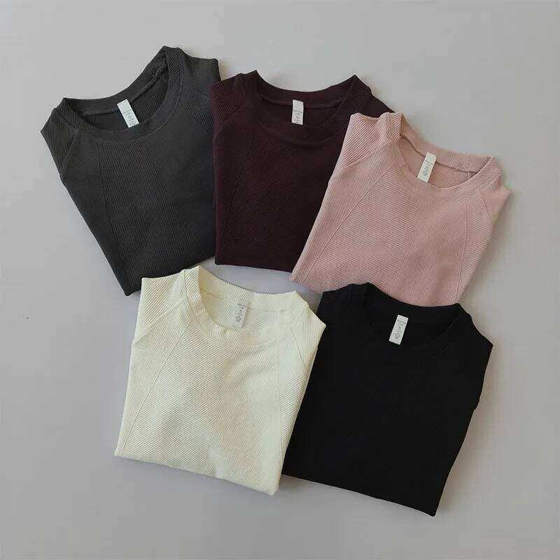 Women's Long Sleeve Yoga Shirts Running T-Shirt Workout Shirt Fitness T-shirt Gym Sports Top Training Pilates Wearing 26Y0224