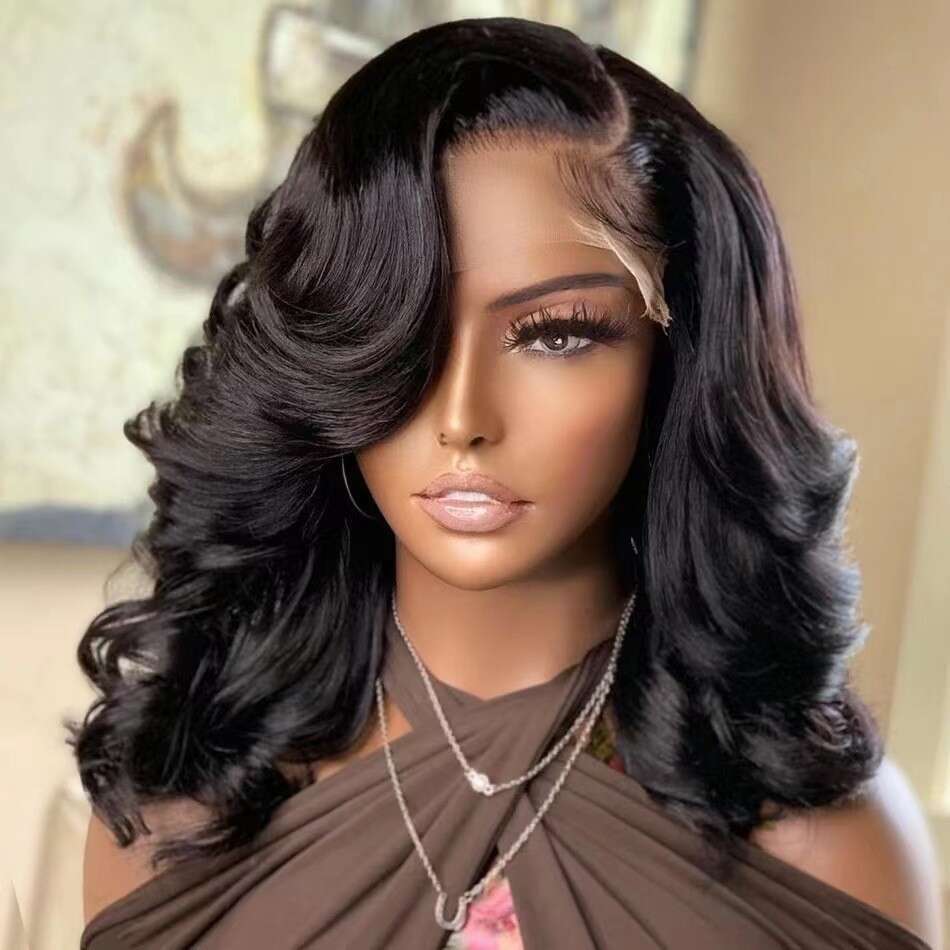 Rose Net Wig For European American Women, Front Lace Synthetic Fiber Cap, Black Short And Long Curly Hair, Large Waves, In Stock From Manufacturer SHX