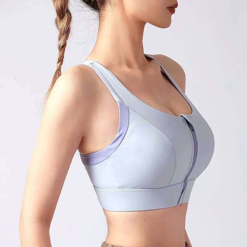 Women Breathable Shockproof Padded High Gym Running Fitness Double Layer Seamless Yoga Sports Bra Underwear 26Y0224