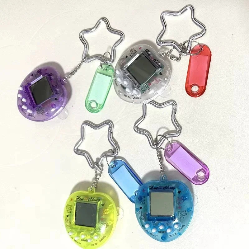 Korean Fashion Rainbow Game Console Bone Keychain Kawaii Harajuku Charm Y2K Crystal Heart Lock DIY Bag Pendant Keychain Vintage 260202