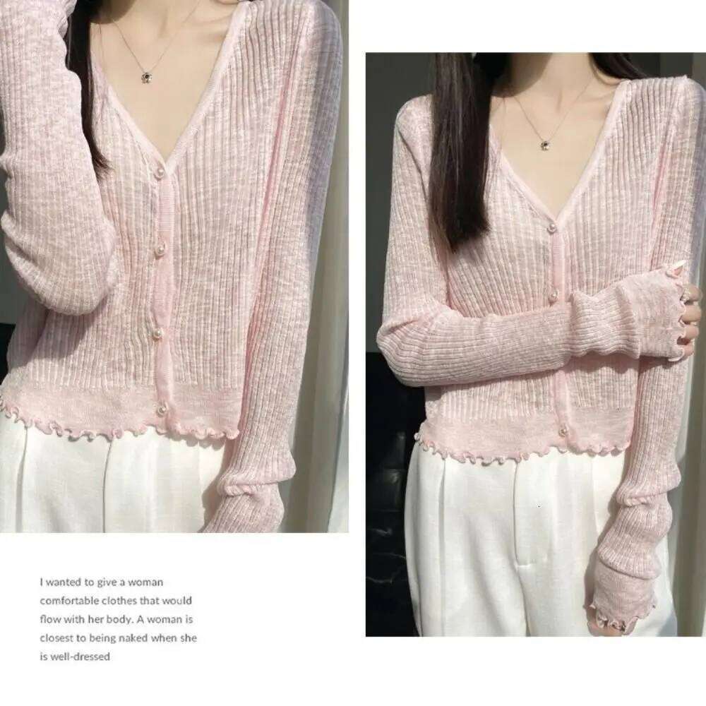 Summer Ice Silk Long Sleeves Coat Cool Beach Women's Cardigan Breathable Sun Protection Clothing for Women 26L0224