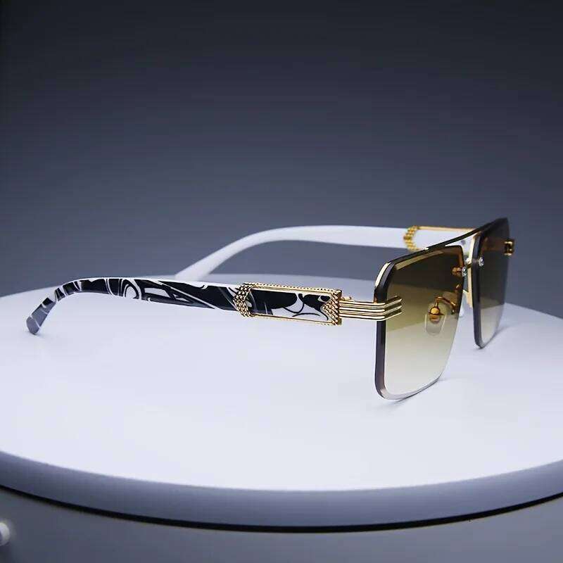 Fashion Rimless Sunglasses Men Women Populare Frameless Sun Glasses Male Female Classic Small Square Summer Traveling Shades 26W0224