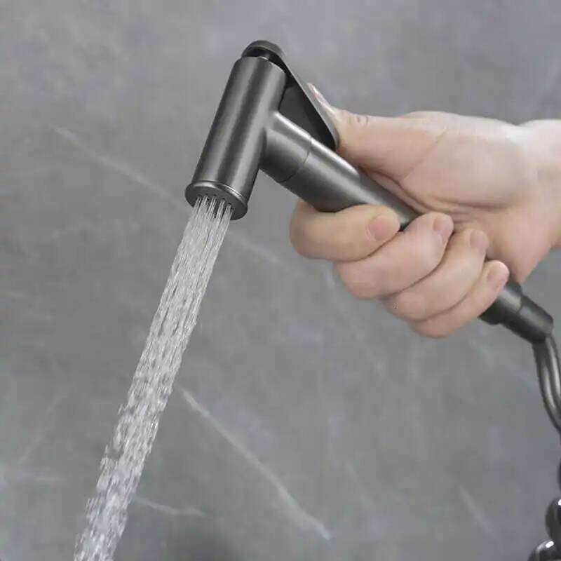 Gunmetal Toilet Sprayer Full Set 304 Stainless Steel Nickel Bathroom Portable Bidet Cleaner