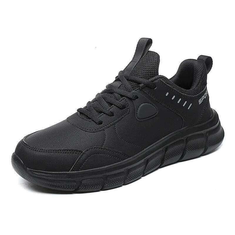 Men Hiking New Leather Windproof Lightweight Simple Versatile Jogging Male Sneakers Outdoor Non-Slip Wear Resistant Shoes
