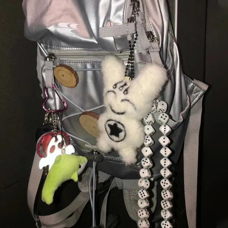 Korean Charm Dice Keychain Kawaii Harajuku Game Console Phone keychains Y2K Fashion Bag Pendant Jewelry Vintage Accessories 260202