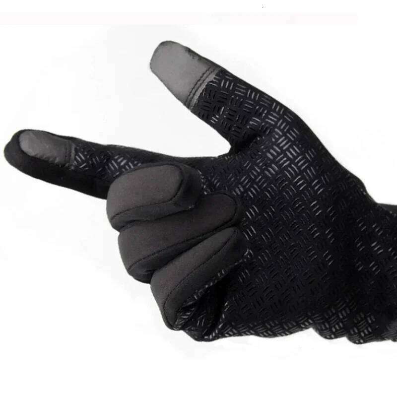 Winter For Men Waterproof Windproof Cold Gloves Snowboard Motorcycle Riding Driving Warm Touchscreen Zipper Glove 26H0224