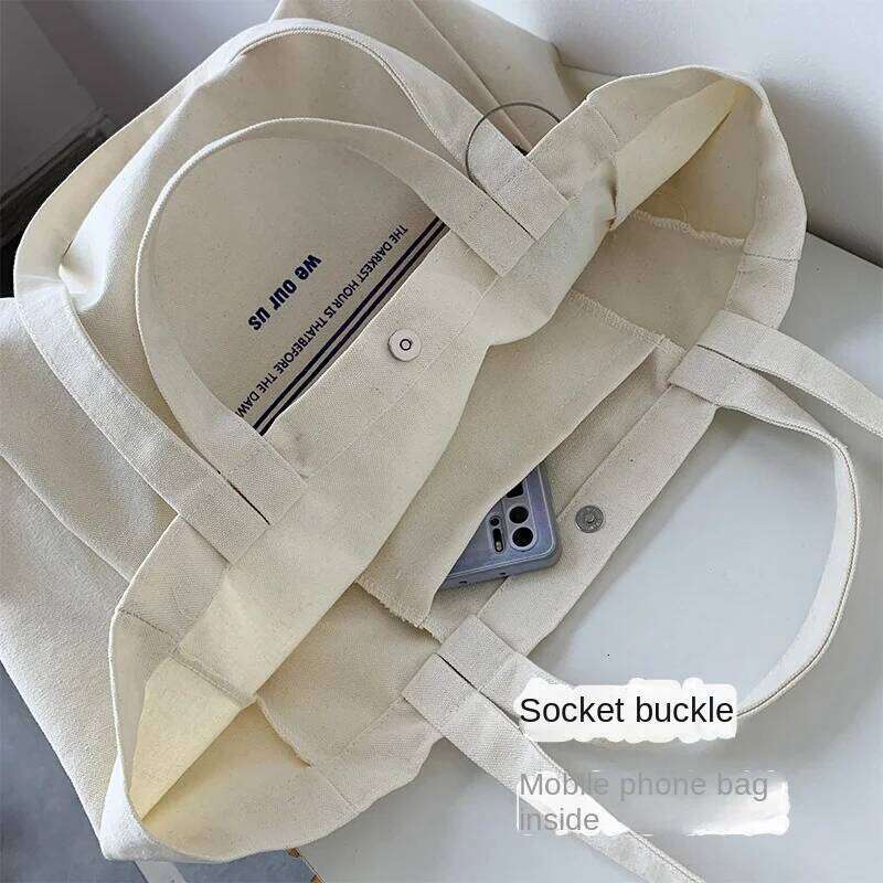 Letter ins Canvas Student Handbag Book Bags Large Capacity Shoulder Bag For Teen Men Women Shopping Work Computer Z260224