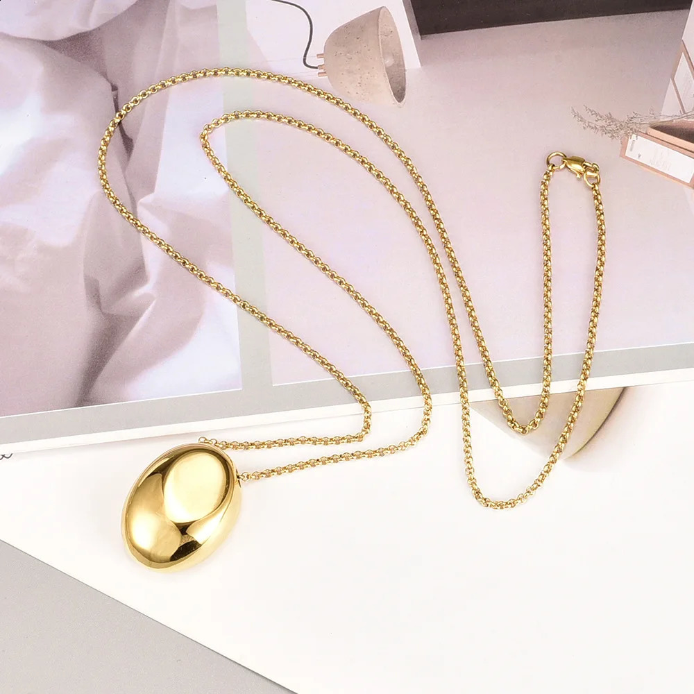 L248 Factory wholesale water drop geometric ins style individual minimalist light y sweater chain necklace available for co 260206