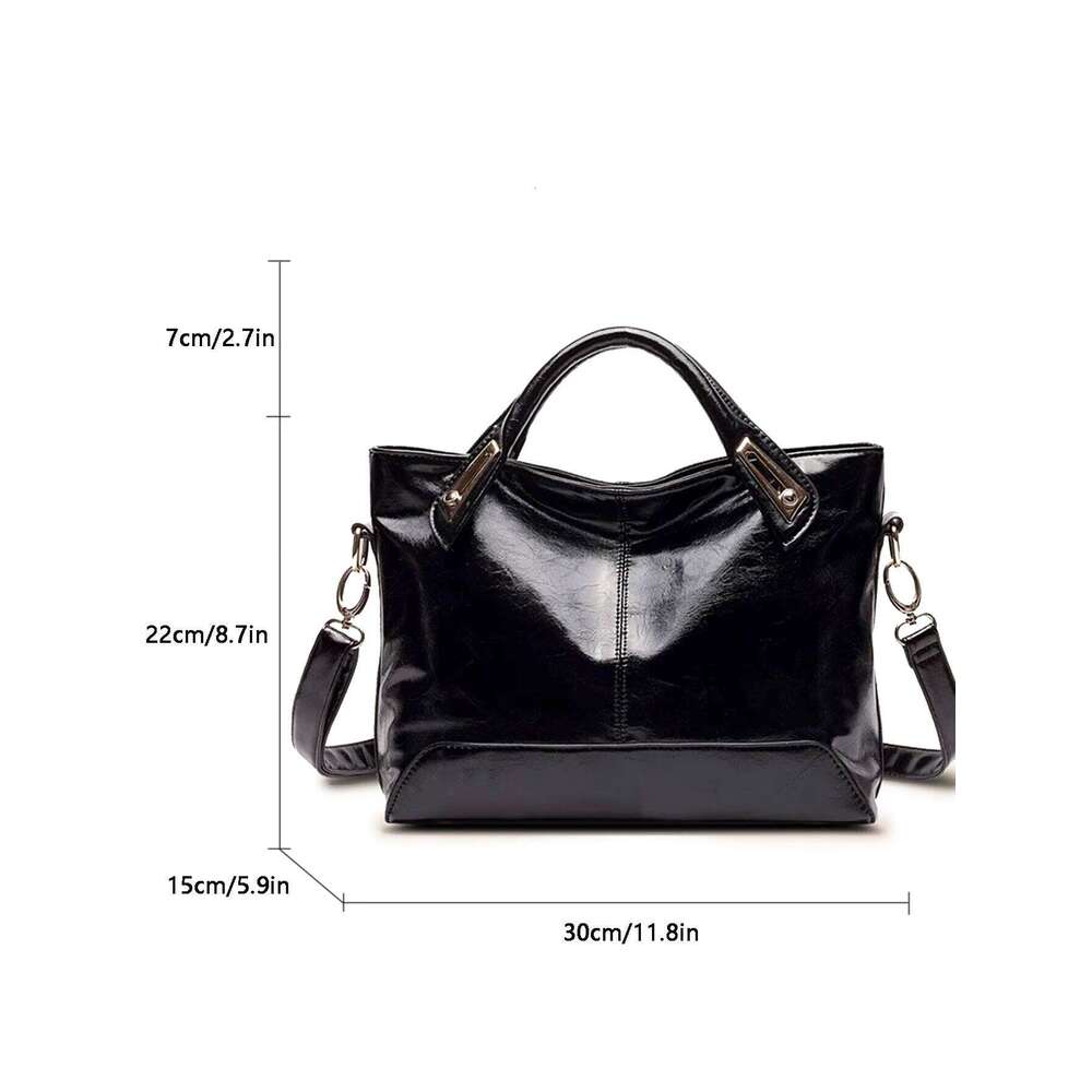 Large-Capacity New-Style Fashionable Solid-Color Versatile Retro Women's Minimalist Handbag with Adjustable Shoulder Strap Z260224