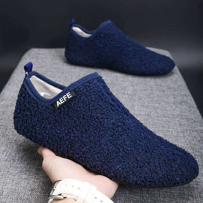 MAEDEF Men's Winter Warm Slippers Soft Comfortable Bedroom Cotton Slipper Men Shoes Lightweight Thin Bottom Mens Shoe