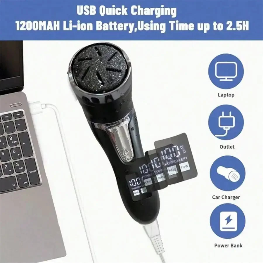 Electric Foot Pedicure Device With Dust Collector And Lcd Display Usb Charging For Foot Callus Removing And Exfoliating 260126