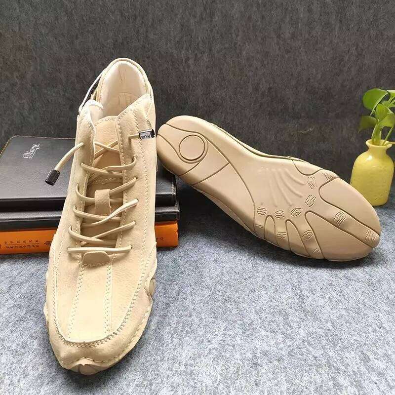 Men Motorcycle Summer Fashionable Retro Street Comfort Soft Soled Casual Shoes Walking Daily Versatile Bare Boots