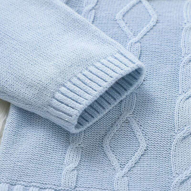 Baby Boys Rompers Winter Turtle Neck Long Sleeve Knit Newborn Infantil Cotton Jumpsuits 0-18m Toddler Outfits Costumes 26Y0224