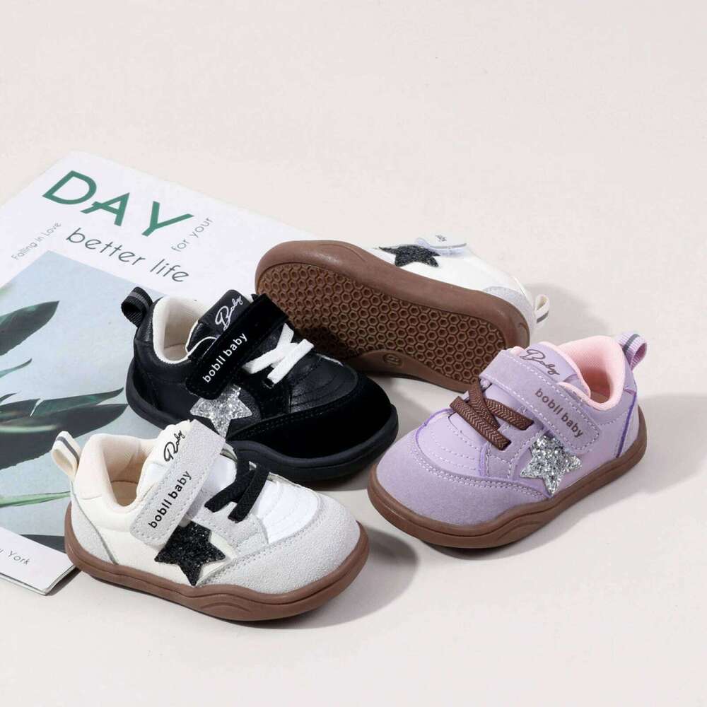 1-4years Infant boys Sneakers Sequin Star Patch shoes for baby girls Non-Slip Shoes 26W0224