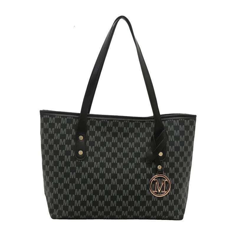 2025 New Large Capacity Women M Check Pattern Versatile Small Design Shoulder Tote Commuter Bag Z260224