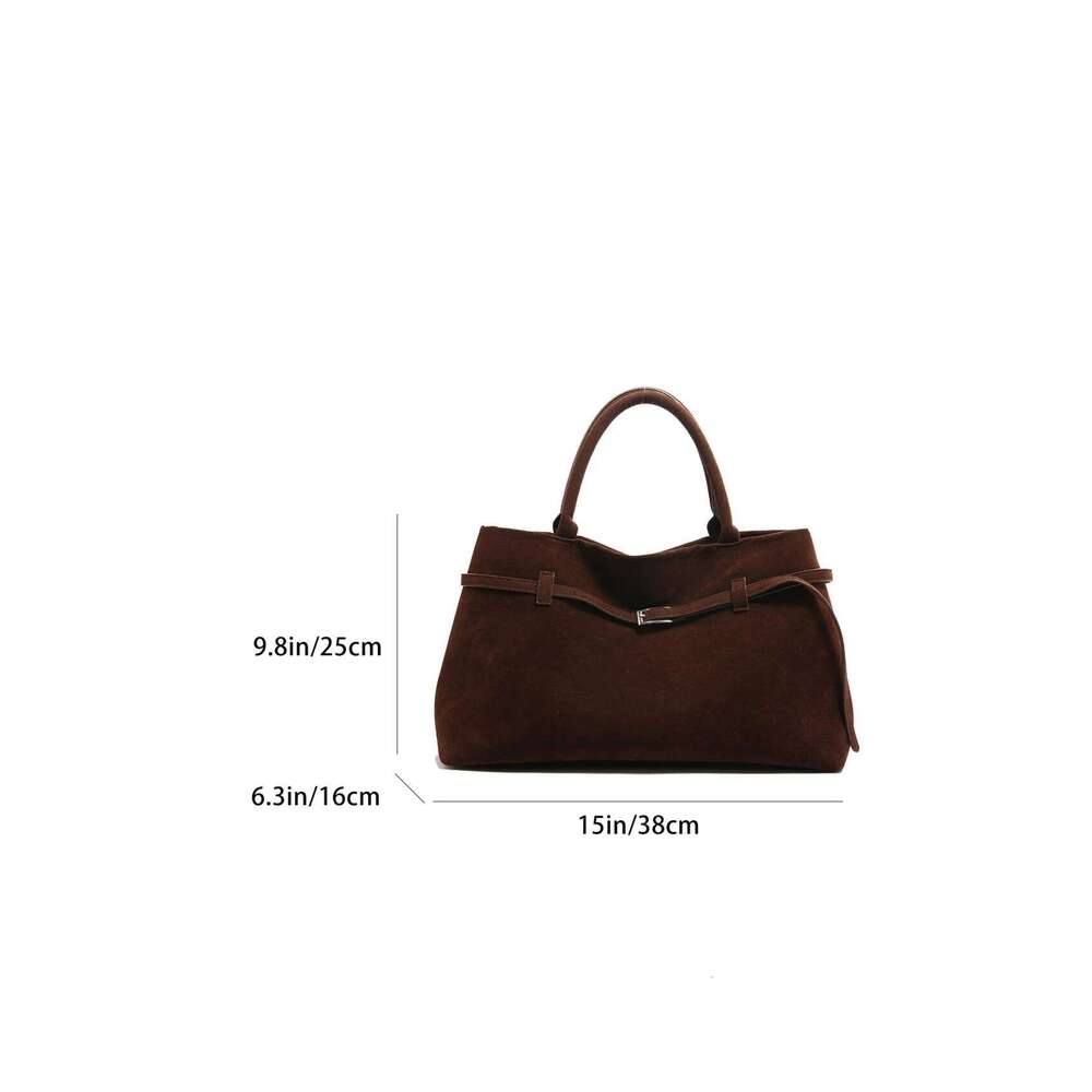 2024 Autumn/Winter New Women's Fashion Style Suede Handbag Commuter Versatile High End Single Shoulder Crossbody Bag Z260224