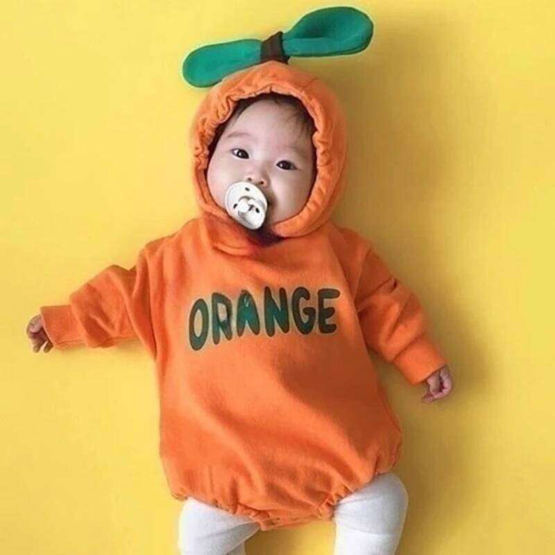 Cherry Autumn Red Romper Fruit Crawling Suit Bodysuit Newborn Baby Clothes 26Y0224