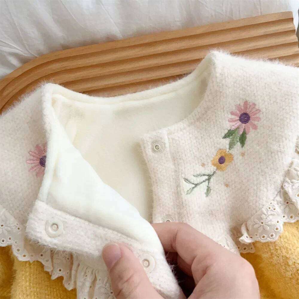 Baby Girl Clothes Korean soft plush thickbaby autumn winter clothes jumpsuit for kids stuff costume 0 to 12 months 26H0224