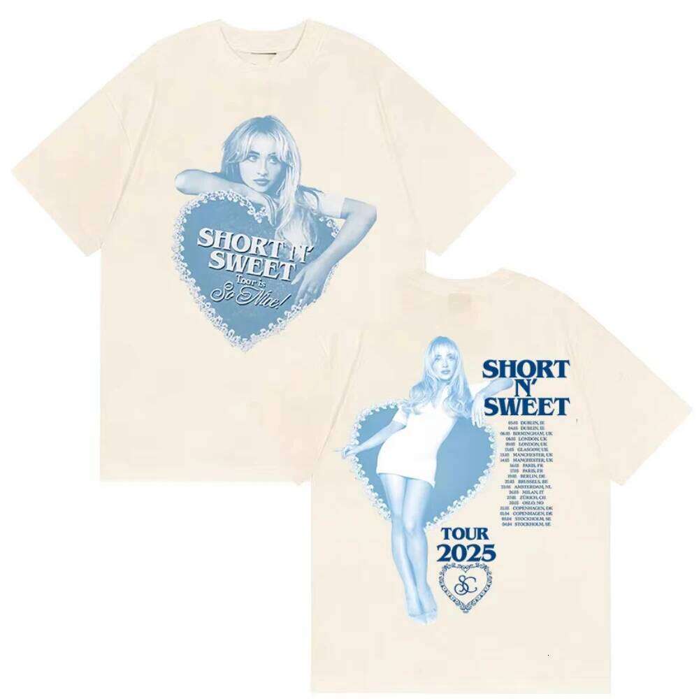 Sabrina Carpenter Tour 2025 Print T-Shirt Short N' Sweet Aesthetic Clothing Men's Women's T-shirts Summer Cotton Tops T Shirts C260224