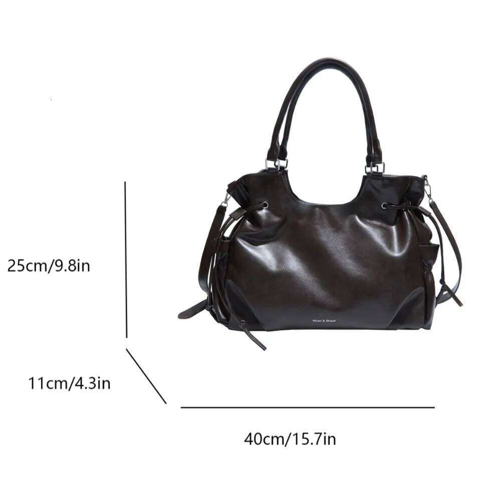 Luxury Soft Pu Leather Tote Women Large Capacity Handbags Ladies Commuter Shoulder Crossbody Bag Casual Shopper Sac Z260224
