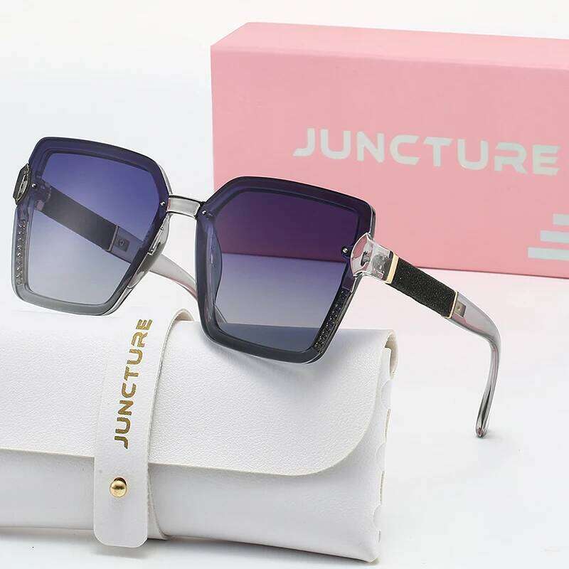 JUNCTURE Polarized Fashion Square Sun Gradient Lady Glasses Party Holiday Gifts Sunglasses for Women 26W0224