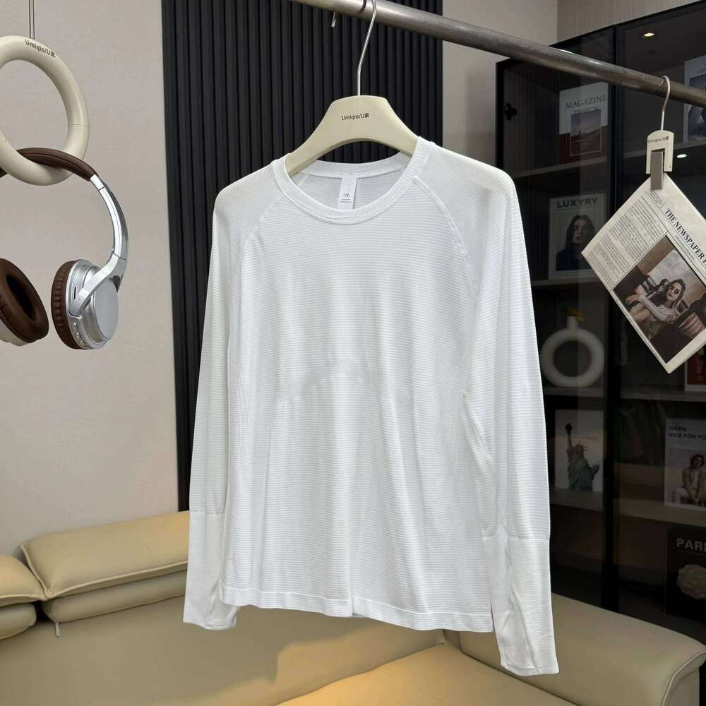 Quick-drying Long-sleeve T-shirt Breathable Sporty-casual Women's Figure-hugging High-stretch Yoga Running Fitness Wear. 26Y0224