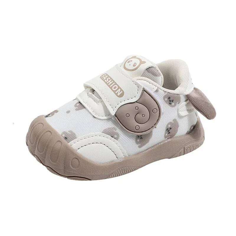 Cute Children's Sport Shoes PU Leather Baby Boy's Girl's Sneakers Ergonomics Anti-slippery First Step Kid's Footwear 26W0224
