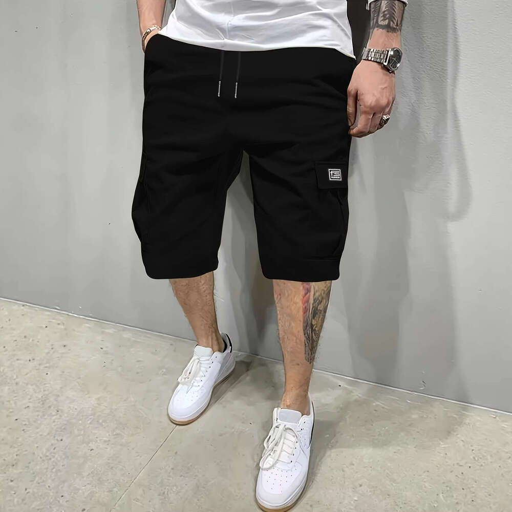 Cross-border Amazon men's casual work American-style loose straight five-point shorts, new summer sports pants, trendy