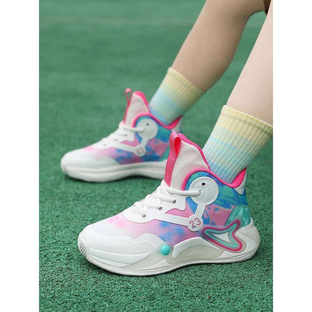 Children Basketball Breathable Mesh Boys Fashion Sneakers Girls School Sport Shoes Kids Casual Trainers Outdoor Athletic 26W0224