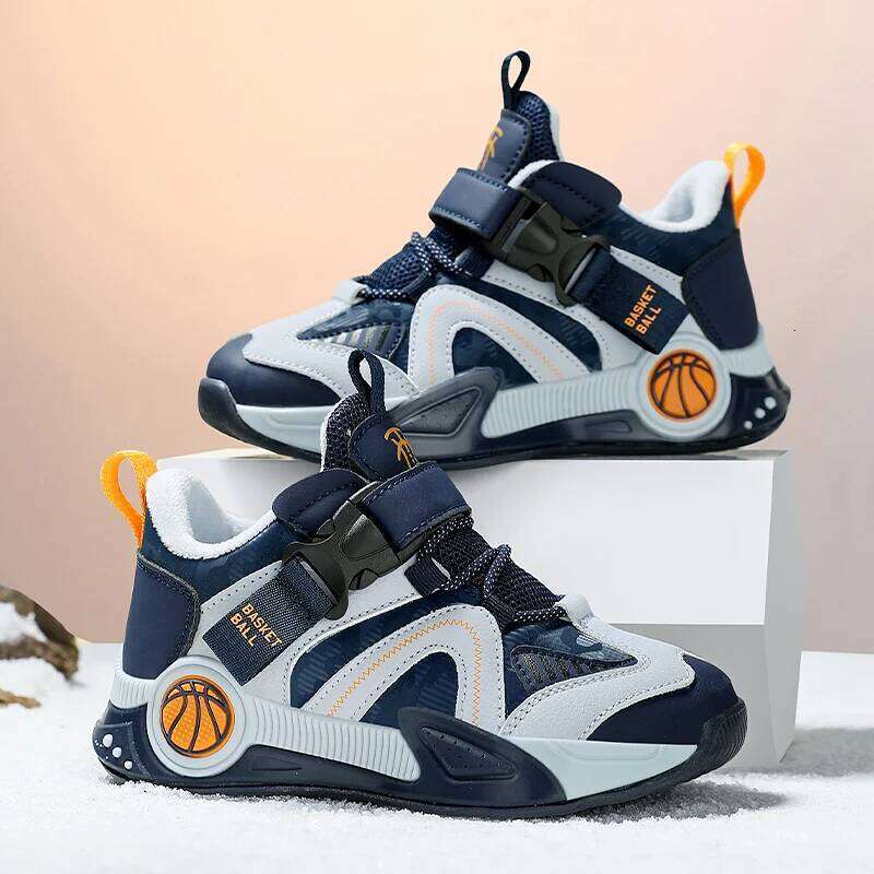 Winter Warm Children Boys Sneaker Fashion Design Kids Cotton Casual Sports Tennis Shoes for Boy 26W0224