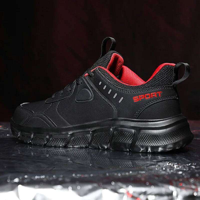 Men Hiking New Leather Windproof Lightweight Simple Versatile Jogging Male Sneakers Outdoor Non-Slip Wear Resistant Shoes