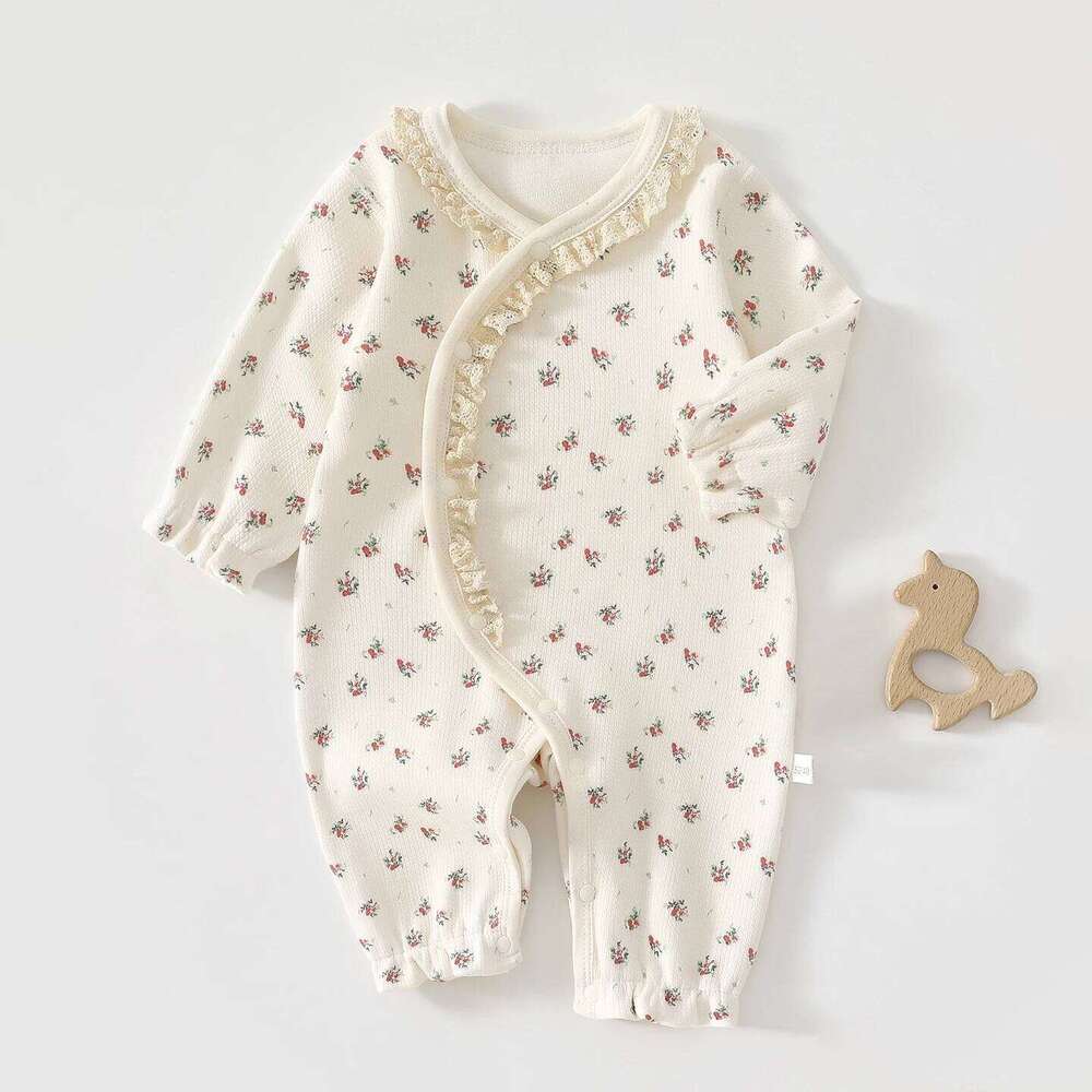 Autumn Baby Romper, Soft Velvet Long-Sleeve Infant Onesie, Newborn Children's Cotton Jumpsuit, Type a 26H0224