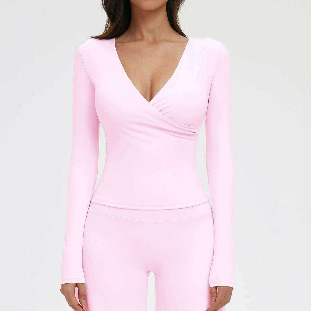 Sexy Yoga For Women Long Sleeve Fitness Running Gym Clothes Workout Shirts Dry Fit Breathable High Elastic Sports Top 26Y0224