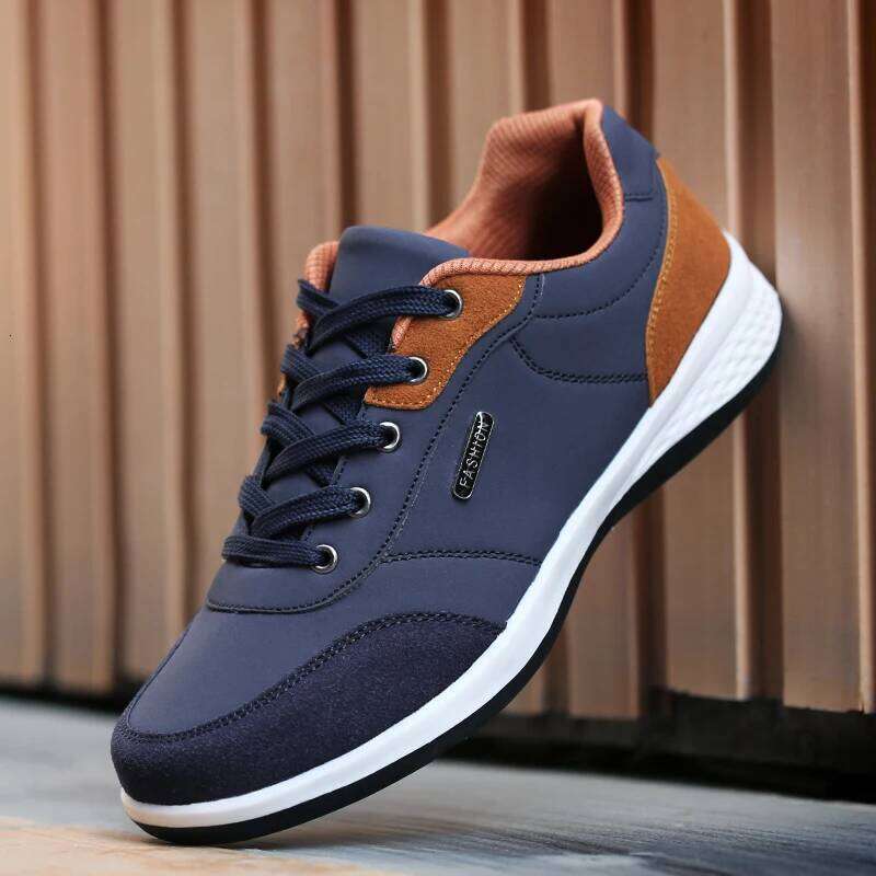 MAEDEF Shoes for Men Leather Waterproof Casual Comfortable Men's Sneaker Lace Up Footwear Vulcanized Man Shoe Masculino