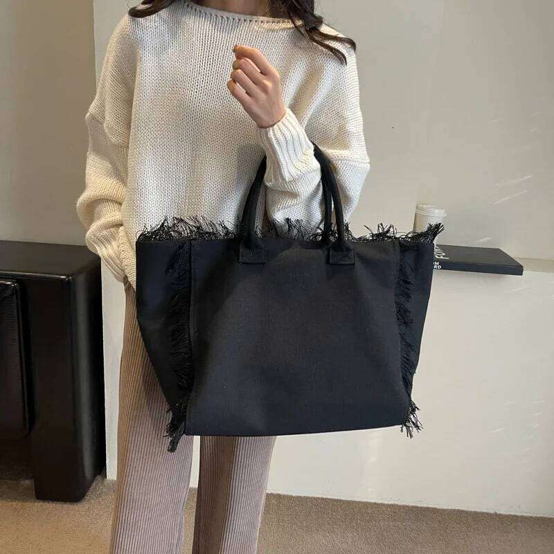 High Quality Canvas Shoulder Bags 2026 New Large Capacity Casual Versatile Bolso De MujerDesign Youth Women's Handbag Z260224