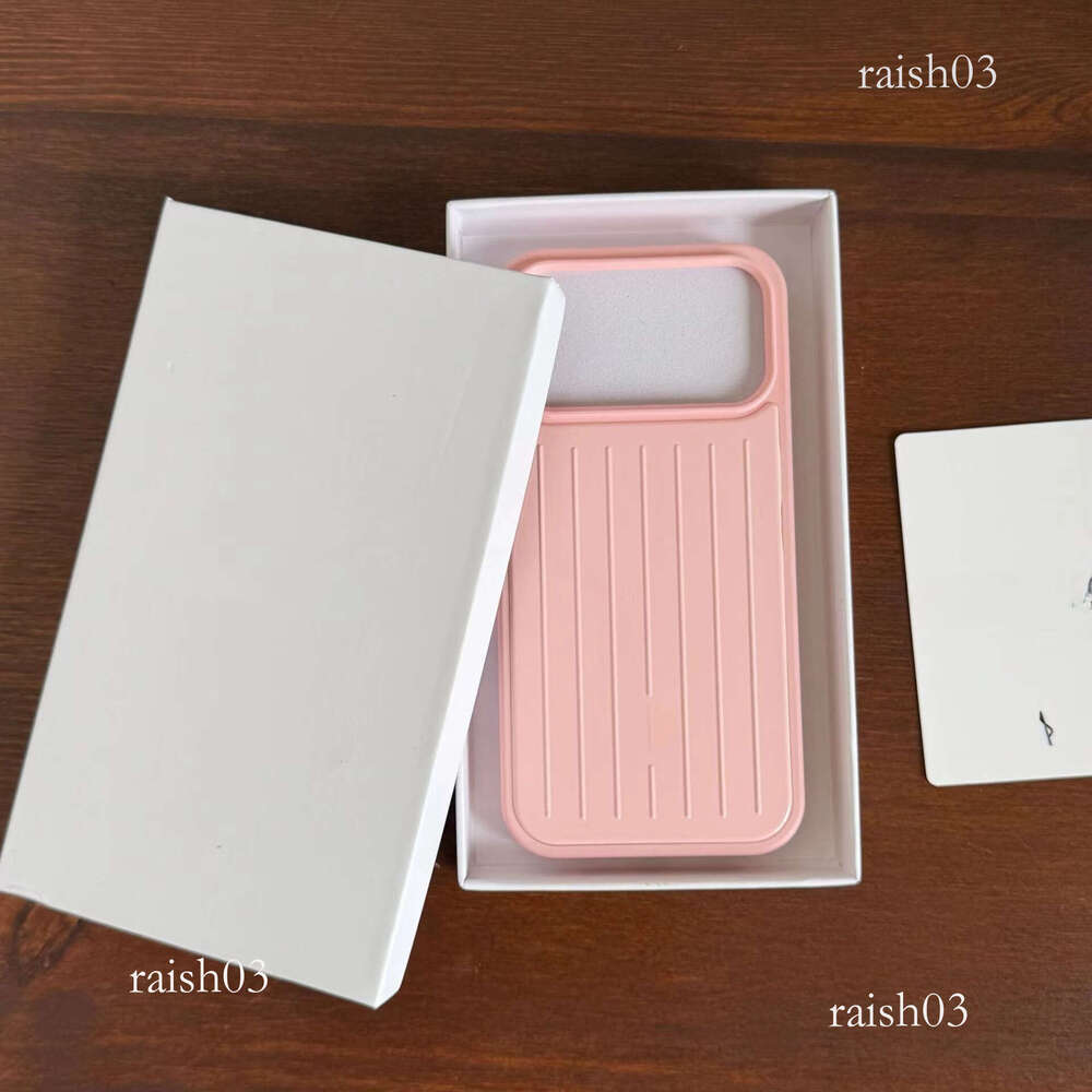 New RIMOWAPhone Suitcase Designer Case for Apple iPhone 17 Pro Max 16 15 14 13 12 Polycarbonate Titanium Aluminum Alloy Weave Back Cover RIM Phone Cases