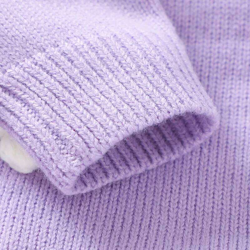 Sweet Floral Print Baby Girls Long Sleeve Rompers Fresh Babies Jumpsuit Knitted Acrylic Newborn One-piece Bodysuit Pullovers 26Y0224