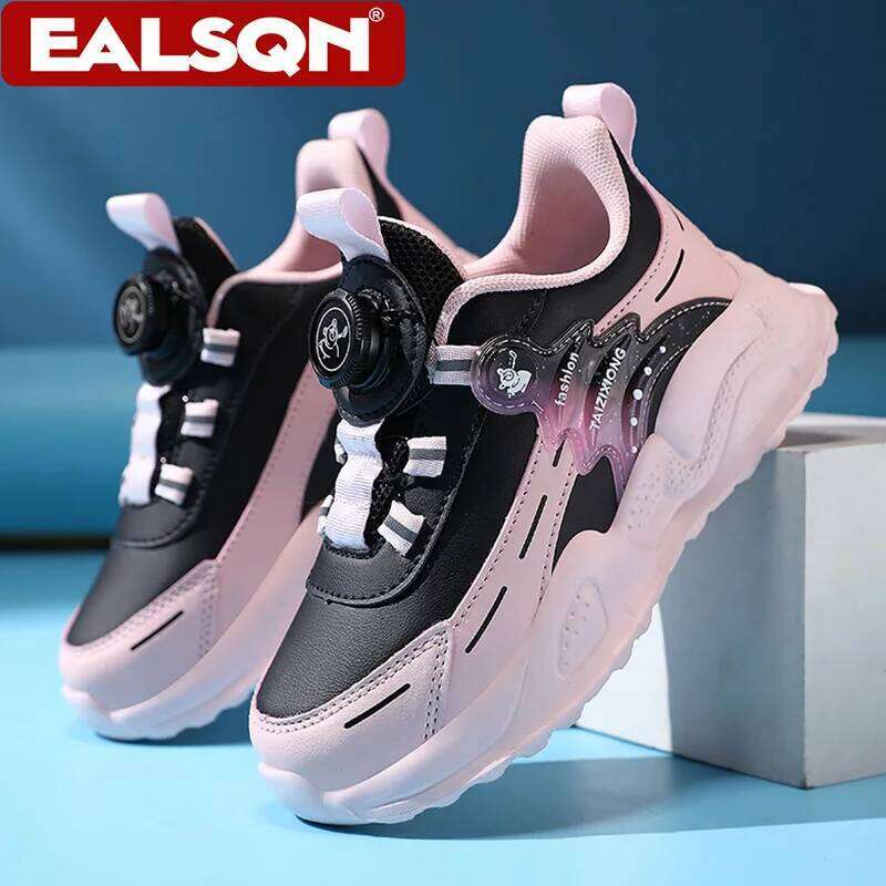 Fashion Children Boy Sneaker Non-slip School Casual Walking Leather Tennis Sport Shoes for Kids Girls 5 To 16 Years 26W0224