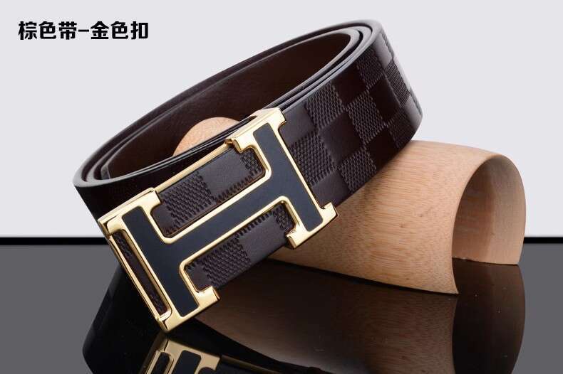 Trendy Men's Top-Layer Leather Belt - Crocodile Pattern Smooth Buckle, Casual Pants Belt, One-Piece Dropshipping