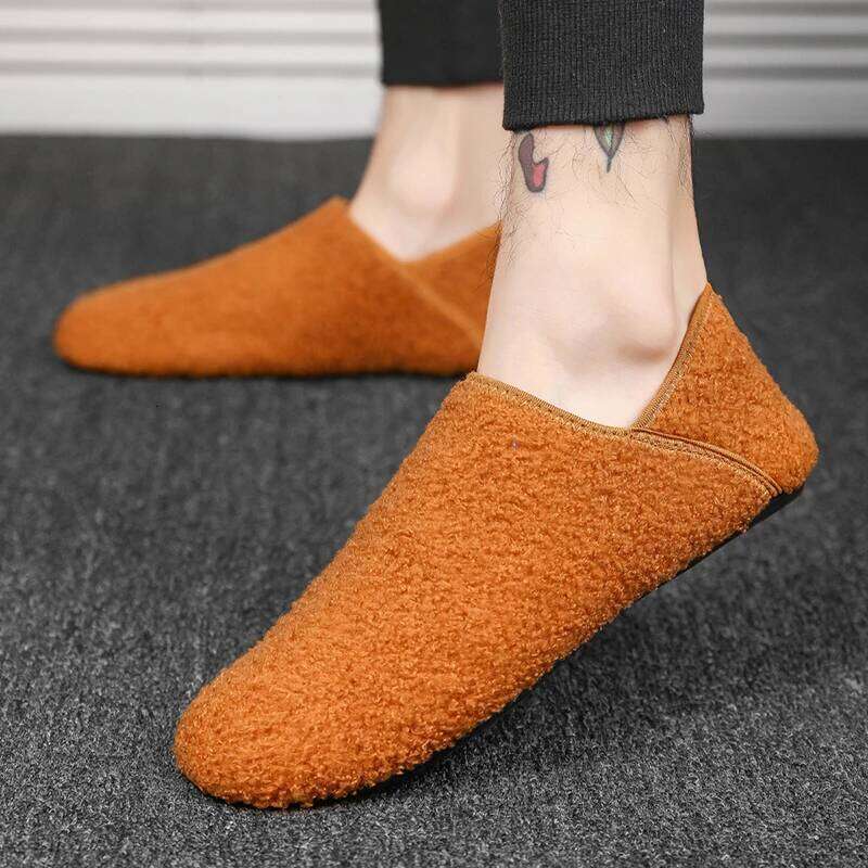 Men Winter Slippers Women Warm Soft Plush Flats Casual Male Loafers Lightweight Home Walking Couples Shoes Footwear