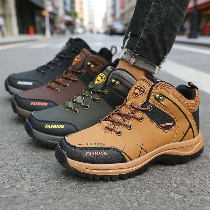 New Arrival Mens Hiking Shoes Wear-resistant Trekking Walking High Top Boot Breath Lace Up Outdoor Climbing Sneakers for Men