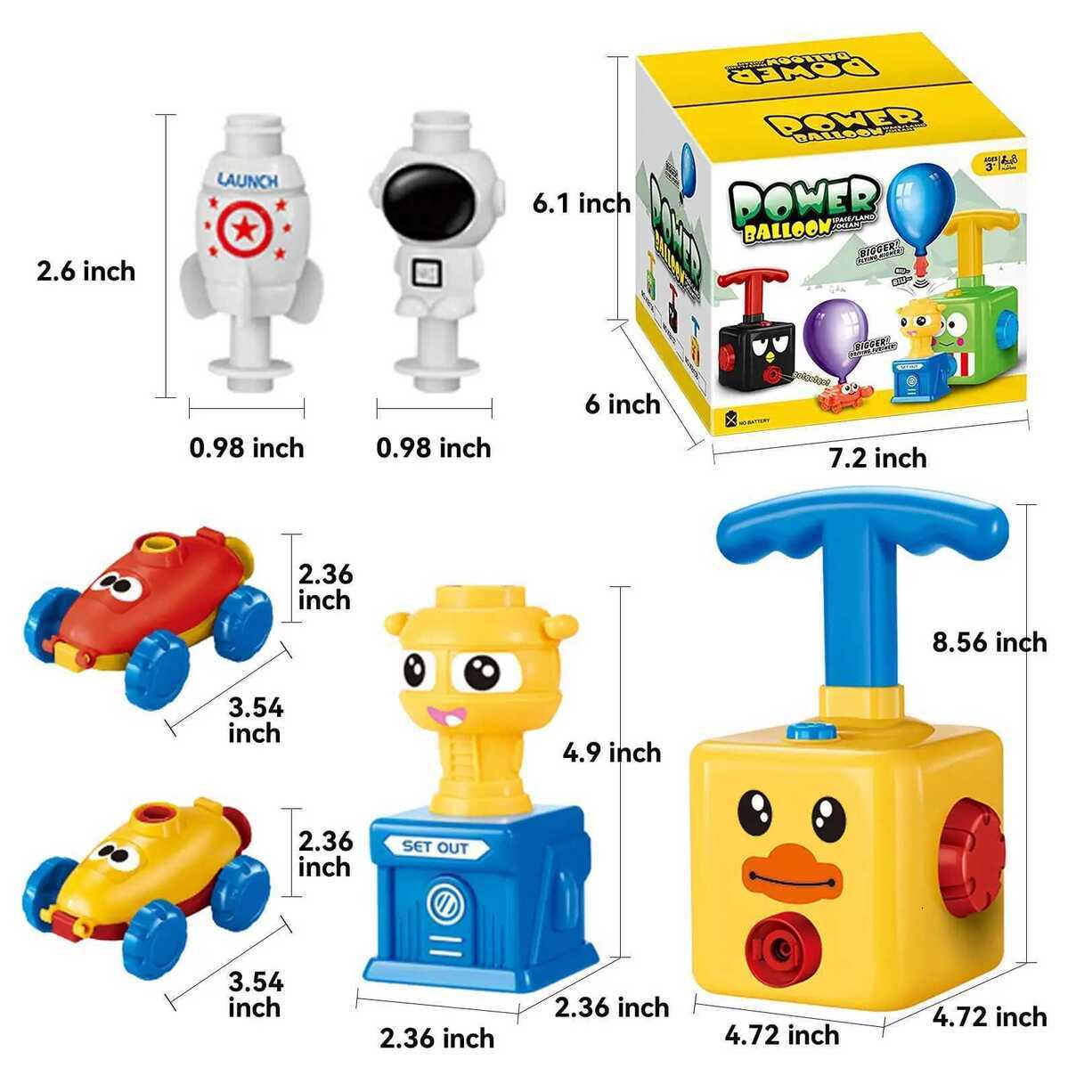Plane Plane New Launcher Car Toys With Pump slot car Rocket Balloon Party Supplies Preschool Education Slot Car Science Childrens Toy Gifts Designer T