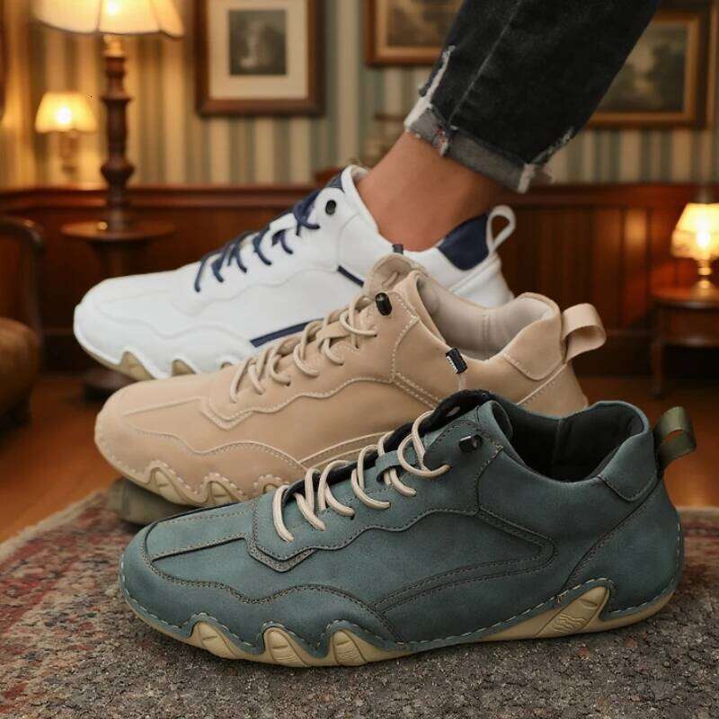 All Season Soft Soled Loafers High Quality Breathable Anti Slip Driving Men comfortable Luxurious Men's Bare Boots