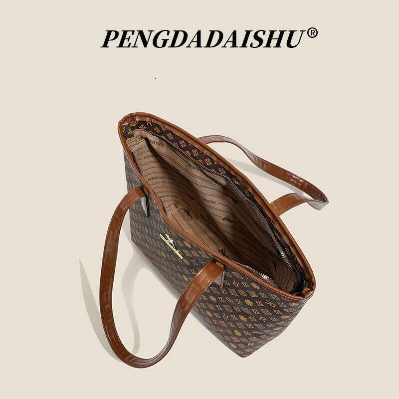 New women's cross-border fashion handbag, large-capacity shoulder bag, versatile and classic tote for commuting Z260224