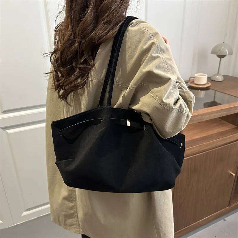 Women Faux Suede Shoulder Casual Tote Handbag Underarm Bucket Purse Fall Daily Fashion Luxury Guangzhou High Quality Bag Z260224