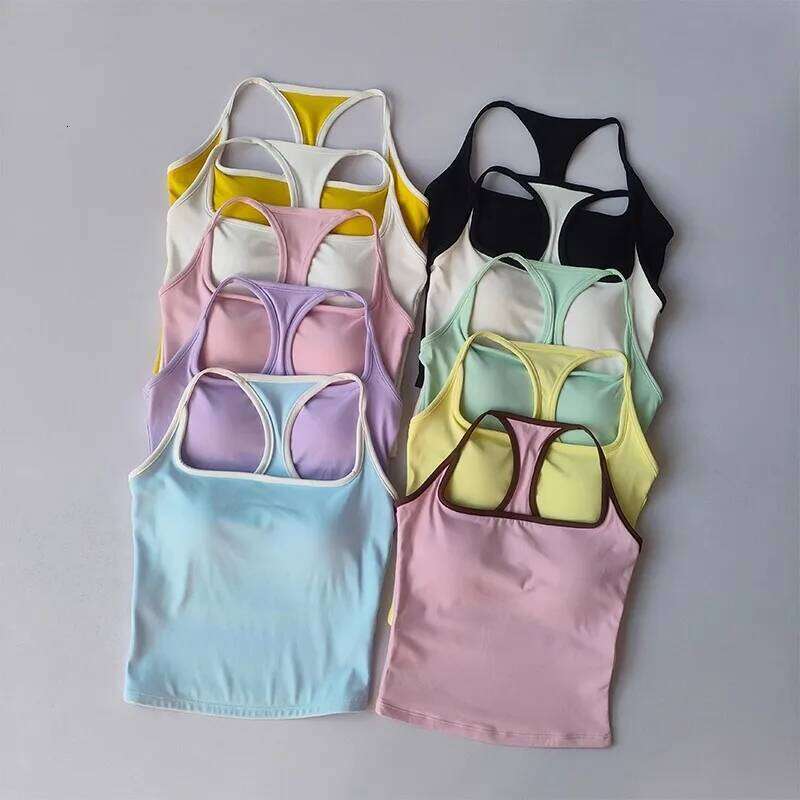 Women's Pilates Tank Top Push-Up Sports Bra Hollow Breathable Fitness Bras Gym Yoga Vest Sexy Running Tops Sportswear 26Y0224